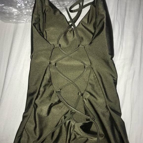 Olive green dress - Picture 4 of 4